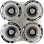 Bustin Five-O Wheels White Print - Stone Ground Contact Patch - Black C Bustin Five-O Wheels White Print - Stone Ground Contact Patch - Black C