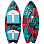 Ronix Super Sonic Space Odyssey Girl's Fish CORAL/MINT/BLACK Ronix Super Sonic Space Odyssey Girl's Fish CORAL/MINT/BLACK