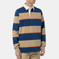 Pop Trading Company Striped Rugby Polo OFF WHITE