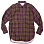 Engineered Garments Work Shirt PURPLE GREEN COTTON PRINTED PLAID WF055