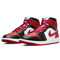 Nike Jordan 1 MID Alternate Bred TOE WHITE/RED/BLACK