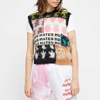 Ashley Williams Knit Cutie Vest PATCHWORK/MUSHROOMS