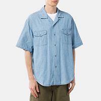 orSlow US Navy Officer Half Sleeve Shirt CHAMBRAY BLEACHED