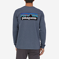 Patagonia M'S L/S P-6 Logo Responsibili-tee Plume Grey