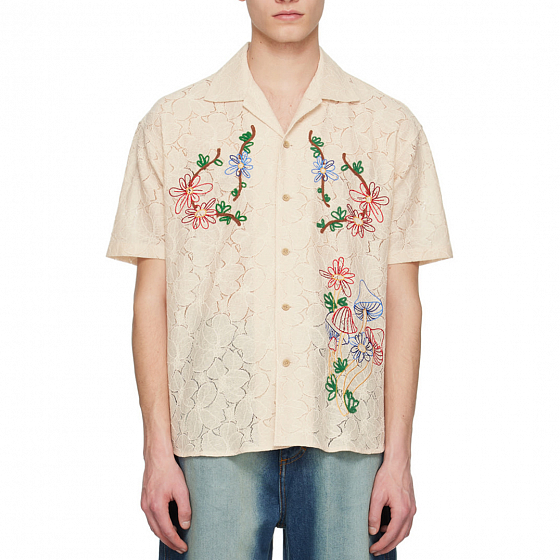 Рубашка Andersson Bell Flower Mushroom Embroidery Open Collar Shirts  SS23 от Andersson Bell в интернет магазине www.traektoria.ru - 2 фото