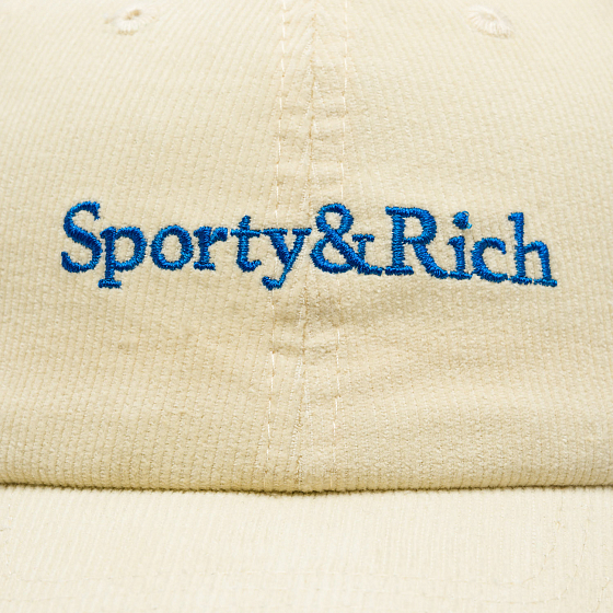 Кепка Sporty & Rich Serif Logo Corduroy HAT  SS23 от Sporty & Rich в интернет магазине www.traektoria.ru - 3 фото