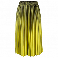 Proenza Schouler White Label Ombre Plaid Pleated Skirt OLIVE/BLACK