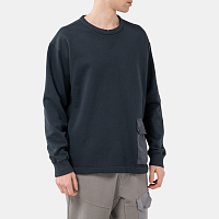Ten C Girocollo Garment Dyed Direct Fixed Diagonal GREY SMOG