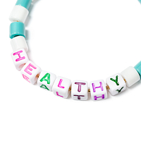Sporty & Rich Healthy Bead Bracelet Pearl/Wh/Blue