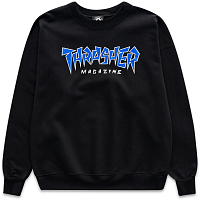 Thrasher Jagged Logo Crew BLACK