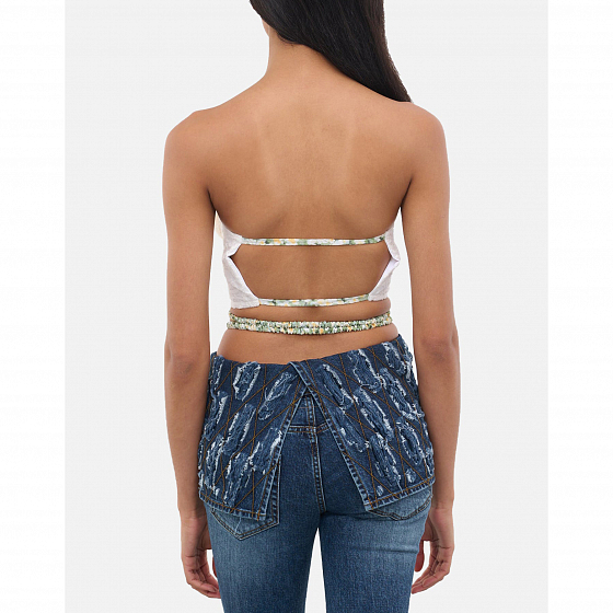 Топ Andersson Bell Arina Green Garden Backless Bustier  SS23 от Andersson Bell в интернет магазине www.traektoria.ru - 3 фото