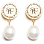 Sporty & Rich Bead Earrings Pearl/White