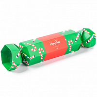 Happy Socks Christmas Cracker Candy Cane Gift BOX MULTI