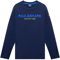Paul & Shark Knitted Logo Long Sleeve T-shirt BLUE