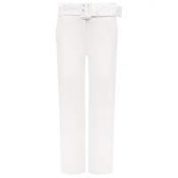 Proenza Schouler White Label Belted Soft Cotton Pant OFF WHITE