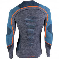 UYN MAN Ambityon  UW Shirt Lg_sl. Melange BLACK MELANGE/ATLANTIC/ORANGE SHINY