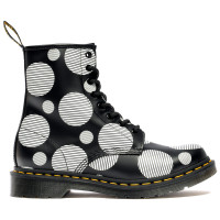 Dr. Martens 1460-8 EYE Boot BLACK/WHITE POLKA DOT SMOOTH
