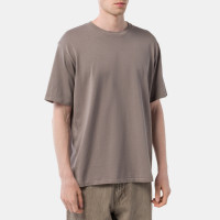 AURALEE Luster Plaiting TEE KHAKI GRAY