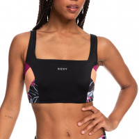 Roxy Active BRA J ANTHRACITE FLORAL FLOW