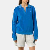 Sporty & Rich Longsleeve Sponge Polo FRENCH BLUE