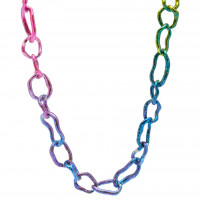 Collina Strada Crushed Chain Necklace Rainbow Glitter