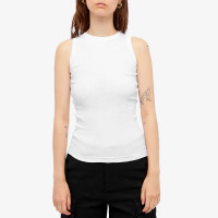 ARIES Racer-back RIB Vest WHITE AND BLACK