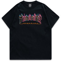 Thrasher Double Flame Logo BLACK