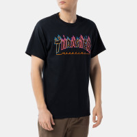 Thrasher Double Flame Logo BLACK