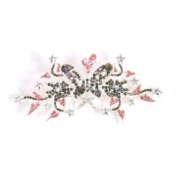 Collina Strada Butterfly Rhinestone PIN CLEAR PINK