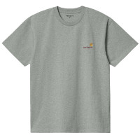 Carhartt WIP S/S American Script T-shirt DARK GREY HEATHER