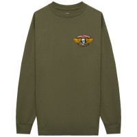 Powell Peralta Winged RIP Long-sleeve '2' MILITARY GREEN