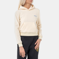 Sporty & Rich Serif Logo Polar Hoodie CREAM