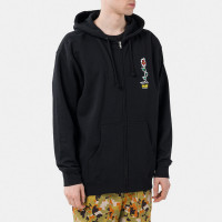 Real Skateboards HD ZIP Sweat Regrwth BLACK