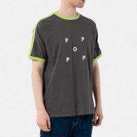 Pop Trading Company Keenan T-shirt CHARCOAL/JADE LIME