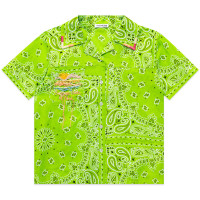 Arizona Love Bowling Shirt FLUO GREEN BANDANA