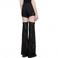 Andersson Bell Cut-out Lace Combo Tight Pants (L) BLACK