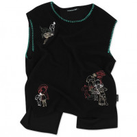 Andersson Bell Mushman Embroidery Knit Vest BLACK