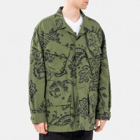 Engineered Garments Jungle Fatigue Jacket OLIVE FLORAL PRINT RIPSTOP