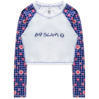 69slam Yoko L/S Crop Rash Vest White