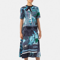 Perks And Mini Magnesium Sublimated Long Dress WATER BREATHING AOP
