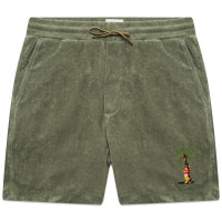 Scotch & Soda Fave- Toweling Bermuda Short With Embroidery ARMY
