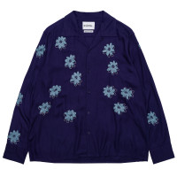 Noma t.d. Floral Hand Embroidery Shirt NAVY