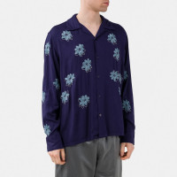 Noma t.d. Floral Hand Embroidery Shirt NAVY
