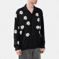 Noma t.d. Floral Hand Embroidery Shirt BLACK
