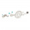 Collina Strada TATTOO SNAIL EARRING LIGHT BLUE