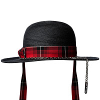 KIDILL Straw Bowler HAT BLACK