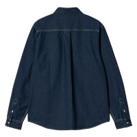 Carhartt WIP L/S Weldon Shirt BLUE (STONE WASHED)1