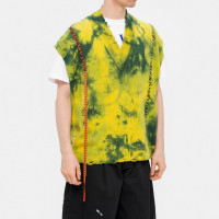 KIDILL Knit Vest - Rurumu YELLOW - GREEN OVERDYE