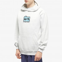 LO-FI Folder Logo Pullover Hood Ash Grey