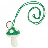 S.K. MANOR HILL Small Mushroom Keychn/necklace GREEN